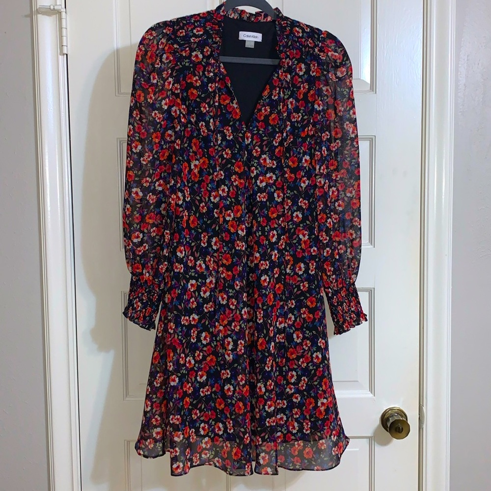 Calvin Klein Feminine Floral Dress
